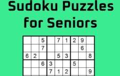 100 Large Print Very Easy Sudoku Puzzles For Seniors One Large Puzzle