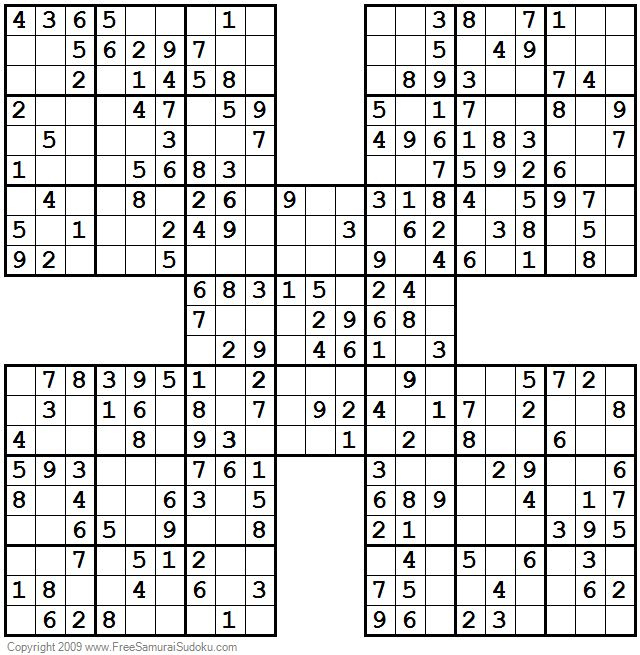 1001 Easy Samurai Sudoku Puzzles In 2020 Sudoku Puzzles Sudoku 