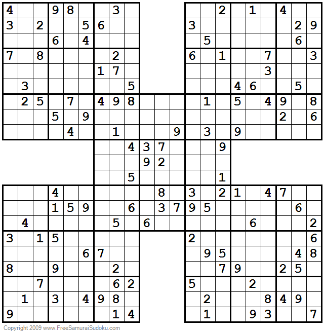 1001 Hard Samurai Sudoku Puzzles Sudoku Puzzles Sudoku Sudoku Printable