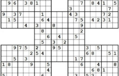 1001 Hard Samurai Sudoku Puzzles Sudoku Sudoku Printable Sudoku Puzzles