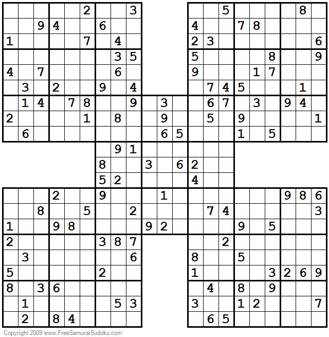 1001 Hard Samurai Sudoku Puzzles Sudoku Sudoku Puzzles Sudoku Printable