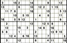 16x16 Sudoku Puzzle A Lot Of Numbers Sudoku Puzzles Sudoku Sudoku