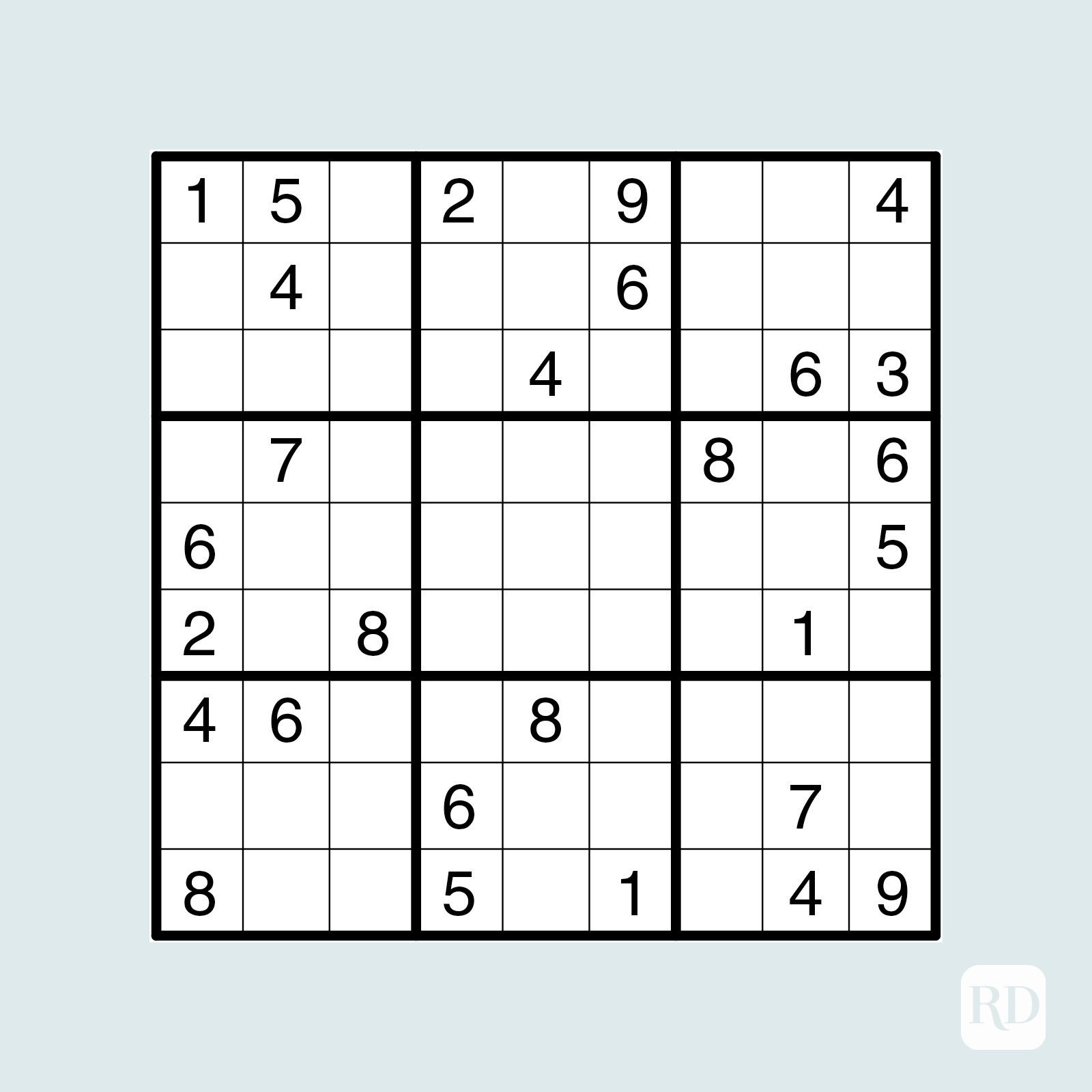 20 Free Printable Sudoku Puzzles For All Levels Reader 39 s Digest