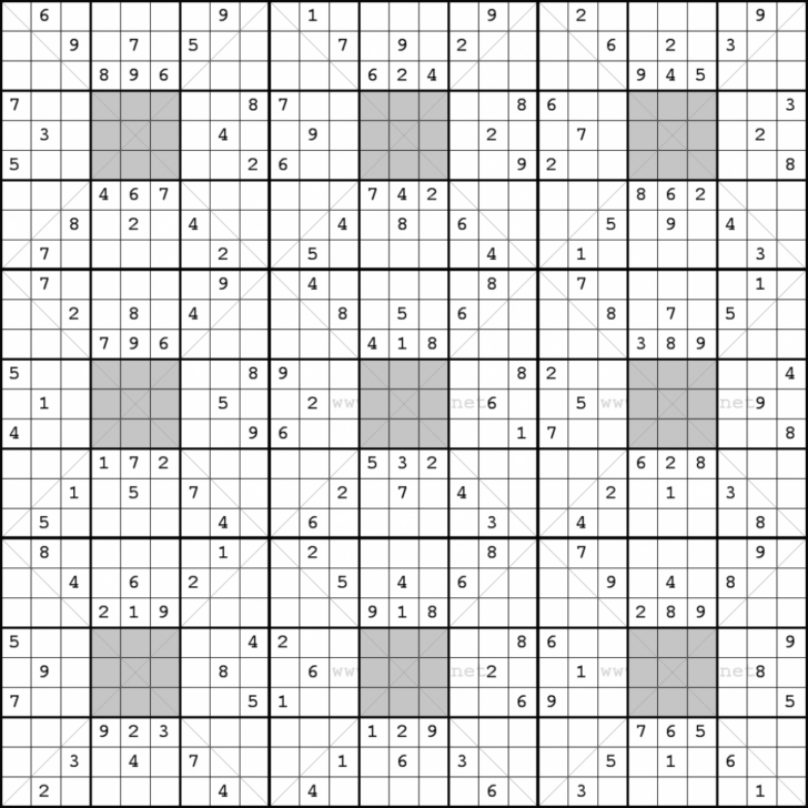 25×25 Printable Sudoku Puzzles