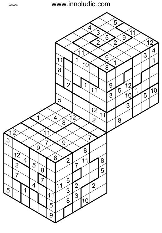 3D Combined Sudoku Printable Sudoku Sudoku Puzzles