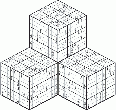 3D Sudoku Puzzles Printable Sudokus Rompecabezas Matematicos Juegos 
