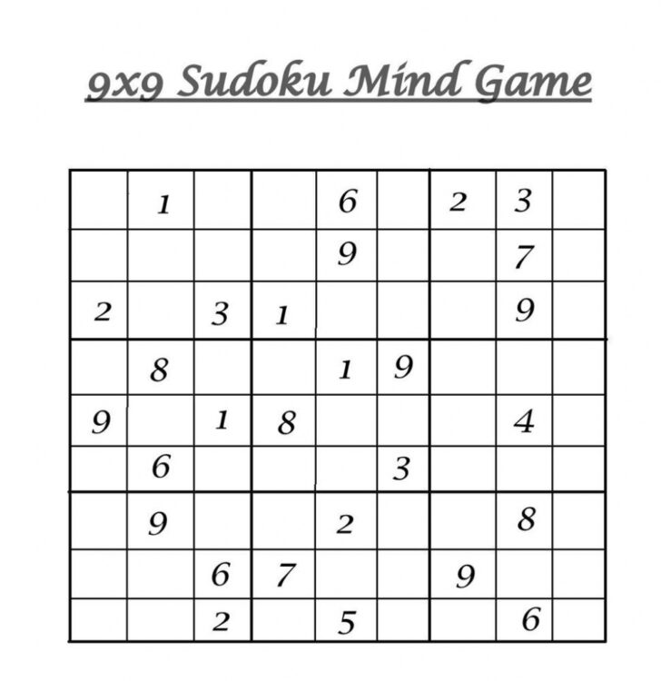 Printable Print Sudoku 4×4