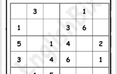 6x6 Blank Sudoku Printables For Elementary Grades EnglishBix
