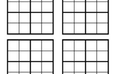 Blank 4 4 Sudoku Grid AllFreePrintable