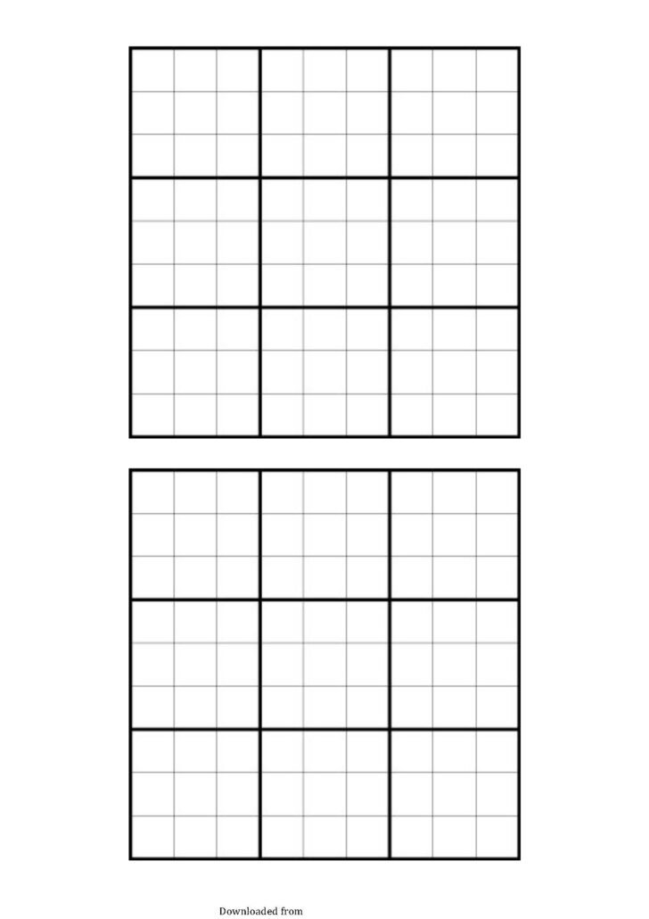 Printable Sudoku Sheet Blank