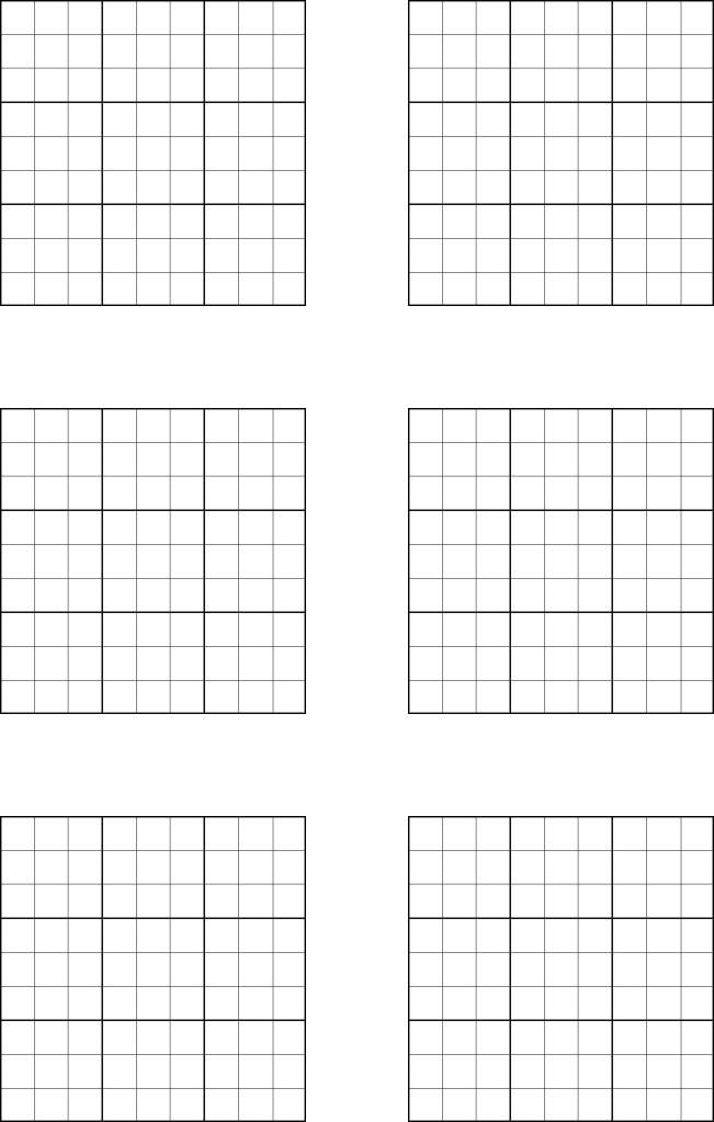 Blank Sudoku Grids 6 Per Sheet Photo By GotGPS Photobucket