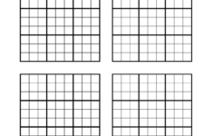 Blank Sudoku Printable 4 Per Page FreePrintableTM