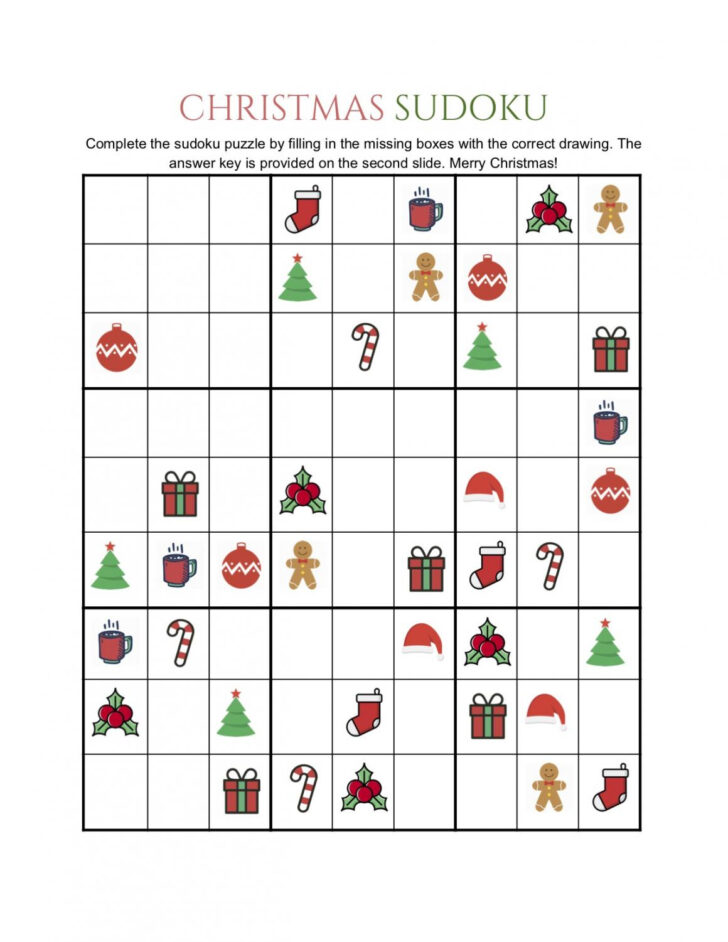 Printable Christmas Sudoku