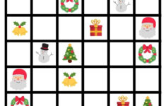Christmas Sudoku Logical Reasoning Activity For Kids Sudoku Printable