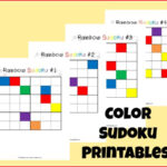 Color Sudoku Puzzles For Kids 4 Printable Board Games School Time