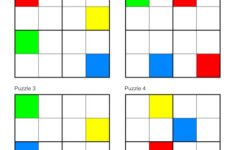 Colour Sudoku 4x4 Puzzles 2