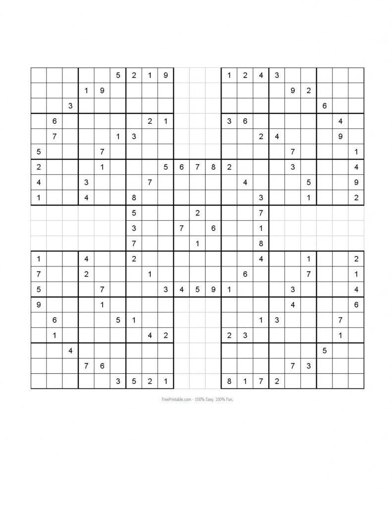 Double Harakiri Sudoku X Printable Sudoku Puzzles Samurai Printable 