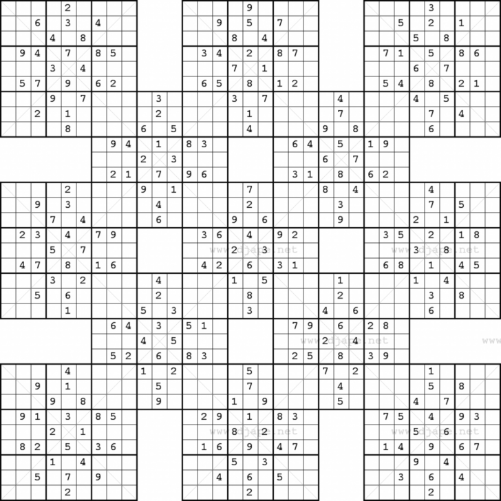 Free Printable Sudoku And Samurai Puzzles