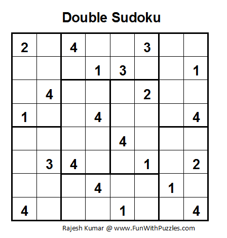 Double Sudoku Fun With Sudoku 7 Fun With Puzzles