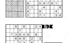 Easy Level Sudoku Puzzles 1 2 Stock Vector Illustration Of Answers