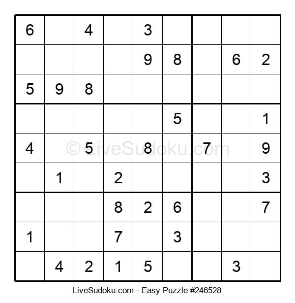 Easy Sudoku Online 246528 Live Sudoku