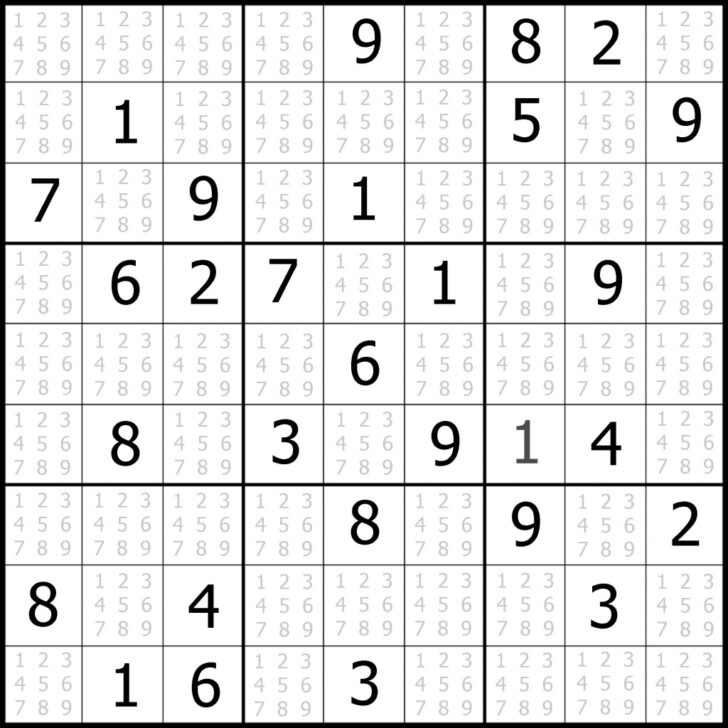 Printable Sudoku  Blank Answer Sheets