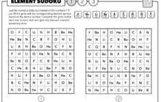 Element Sudoku Games Chemistry Starter For GCSE And A Level
