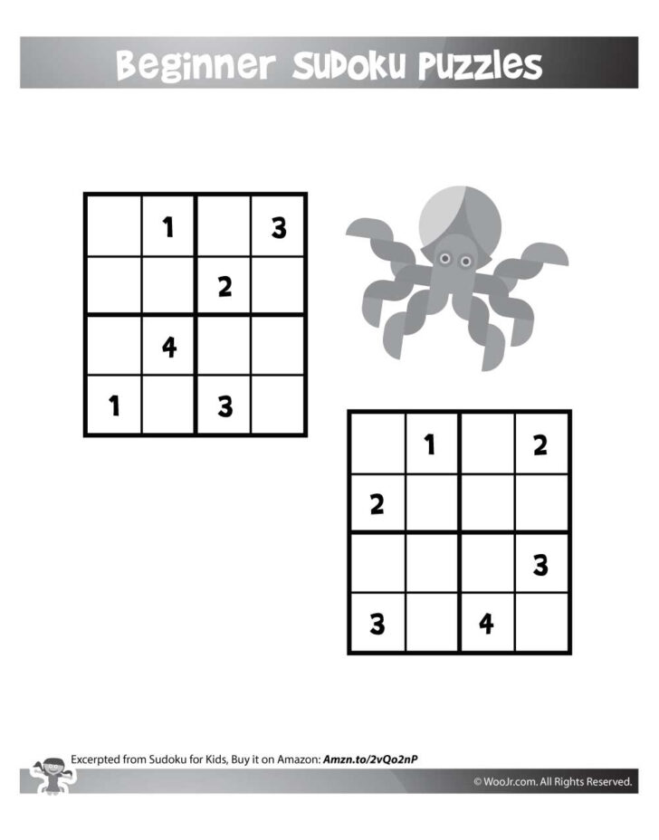 Simple Sudoku Printable 4×4