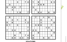 Four Sudoku Games With Answers Set 10 Stock Vector Illustration Of