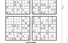 Four Sudoku Games With Answers Set 11 Stock Vector Illustration Of