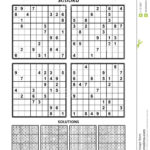 Four Sudoku Games With Answers Set 12 Stock Vector Illustration Of