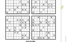Four Sudoku Games With Answers Set 12 Stock Vector Illustration Of