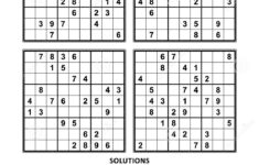 Four Sudoku Games With Answers Set 19 Stock Vector Illustration Of