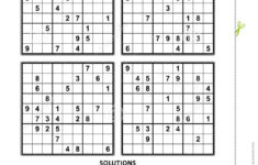 Four Sudoku Games With Answers Set 5 Stock Vector Illustration Of