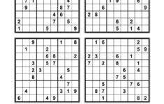 Four Sudoku Games With Answers Set 6 Stock Vector Illustration Of