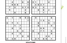 Four Sudoku Games With Answers Set 8 Stock Vector Illustration Of