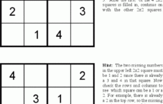 Free Kid Sudoku Puzzle Level 2 Page 1