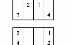 Free Kid Sudoku Puzzle Level 2 Page 4 Okul Okul ncesi Matematik