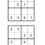 Free Kid Sudoku Puzzle Level 3 Page 6 Okul Okul Ncesi Matematik