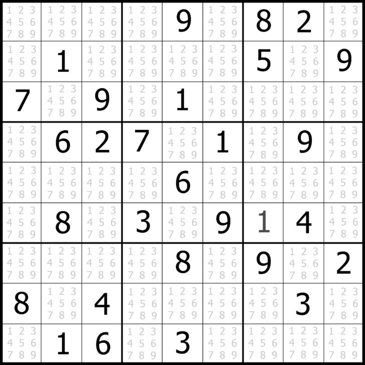 Simple Sudoku Printable 3×3