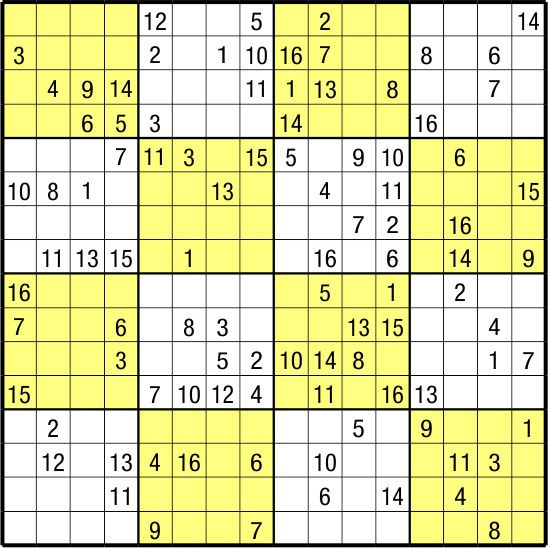 Free Printable 16X16 Sudoku Grid Sudoku Printable Sudoku Logical 