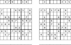 Free Printable 9x9 Sudoku Puzzles Sudoku Puzzles Printables