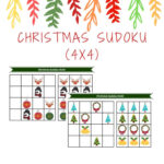 Free Printable Christmas Sudoku 4x4 Free Christmas Printables Free