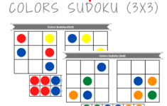 Free Printable Colors Sudoku 3 3 Color Flashcards Printable