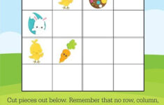 FREE Printable Easy Easter Sudoku For Preschool Primary Math