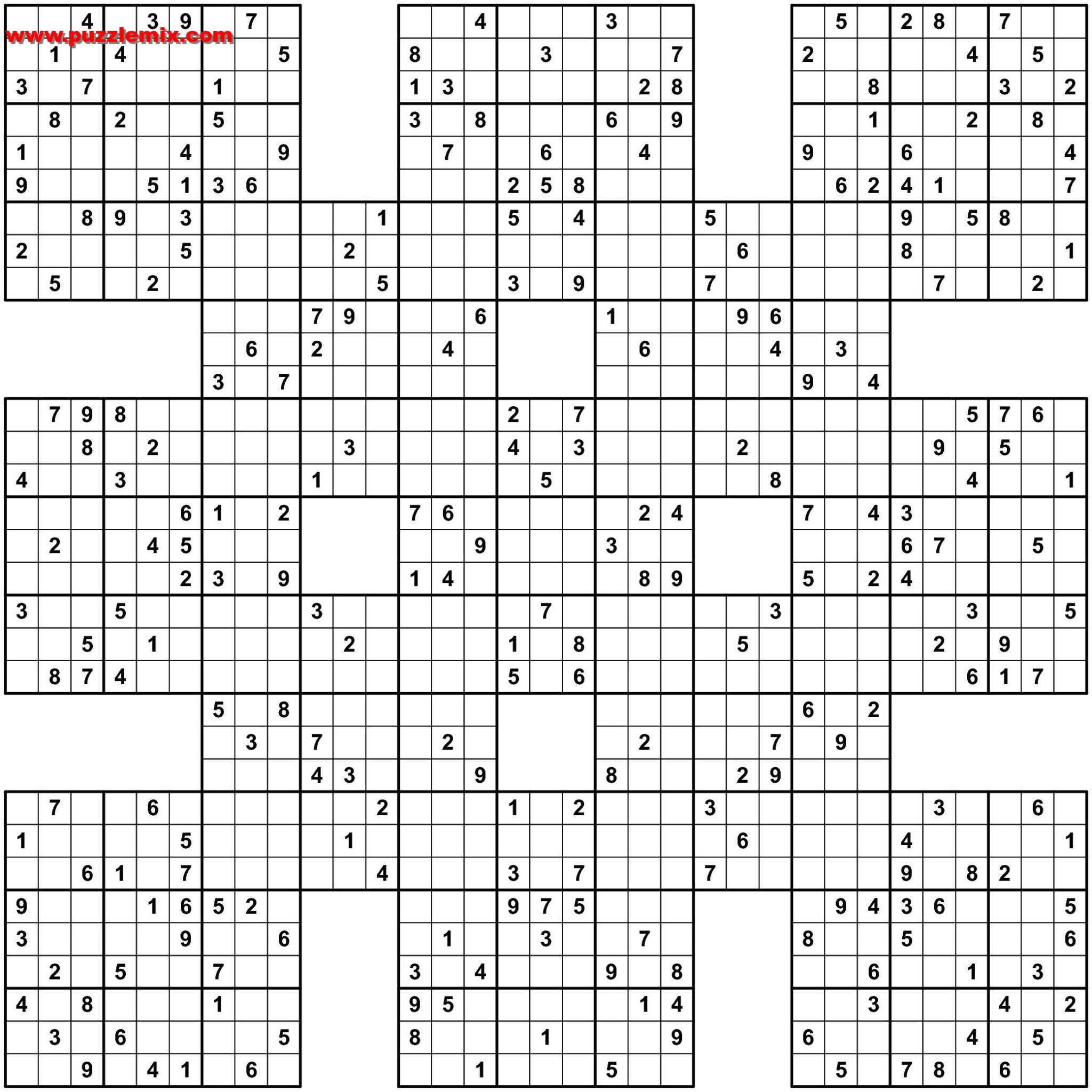 Free Printable Monster Sudoku Puzzles Sudoku Printable Lyana