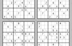 Free Printable Sudoku 4 Per Page