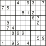 Free Printable Super Challenger Sudoku Free Printable