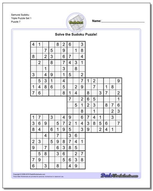 Free Printable Triple Sudoku Puzzles With Answers Many Many More 