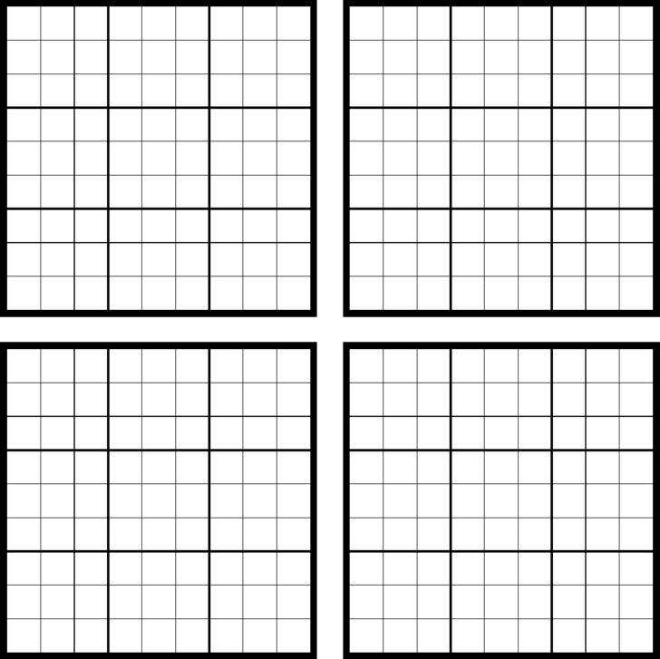 Printable Multi Sudoku Blank Pages